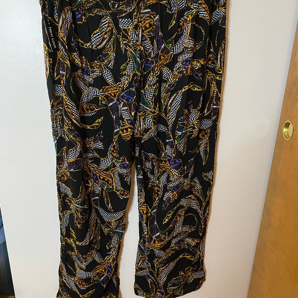 New Look 3x Plus Woman’s Black W/color Lounge Pants Elastic Waist Back, Soft NWT - Picture 4 of 10